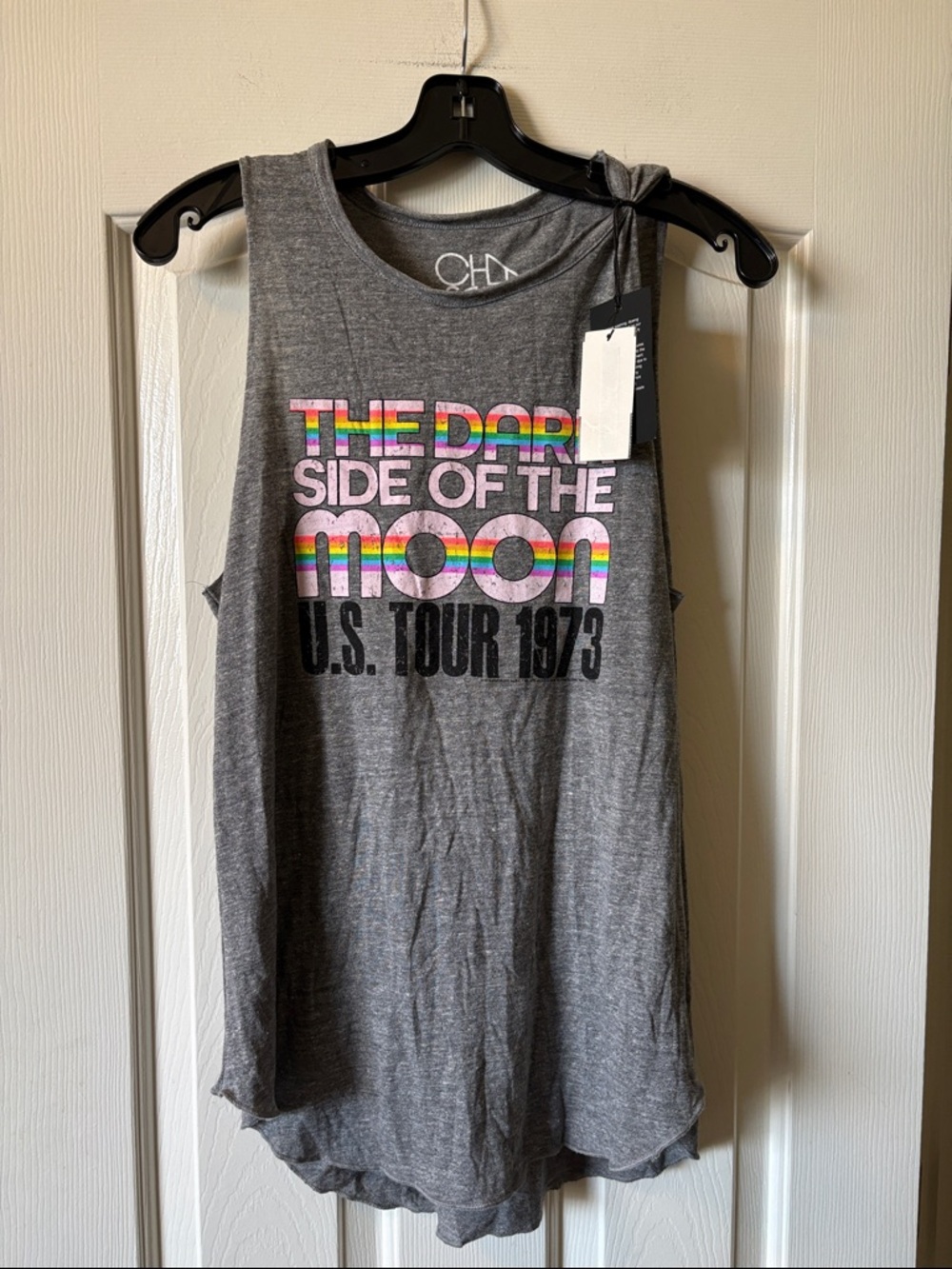 Chasor NWT Sleeveless Gray Dark Side of the Moon Tee size L